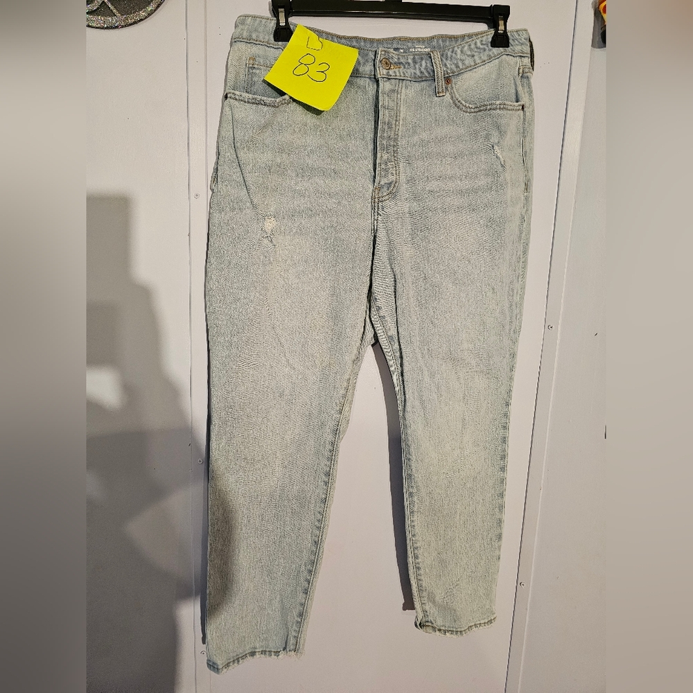 Old Navy Jeans Womens 16 Blue Light Wash Straight Leg